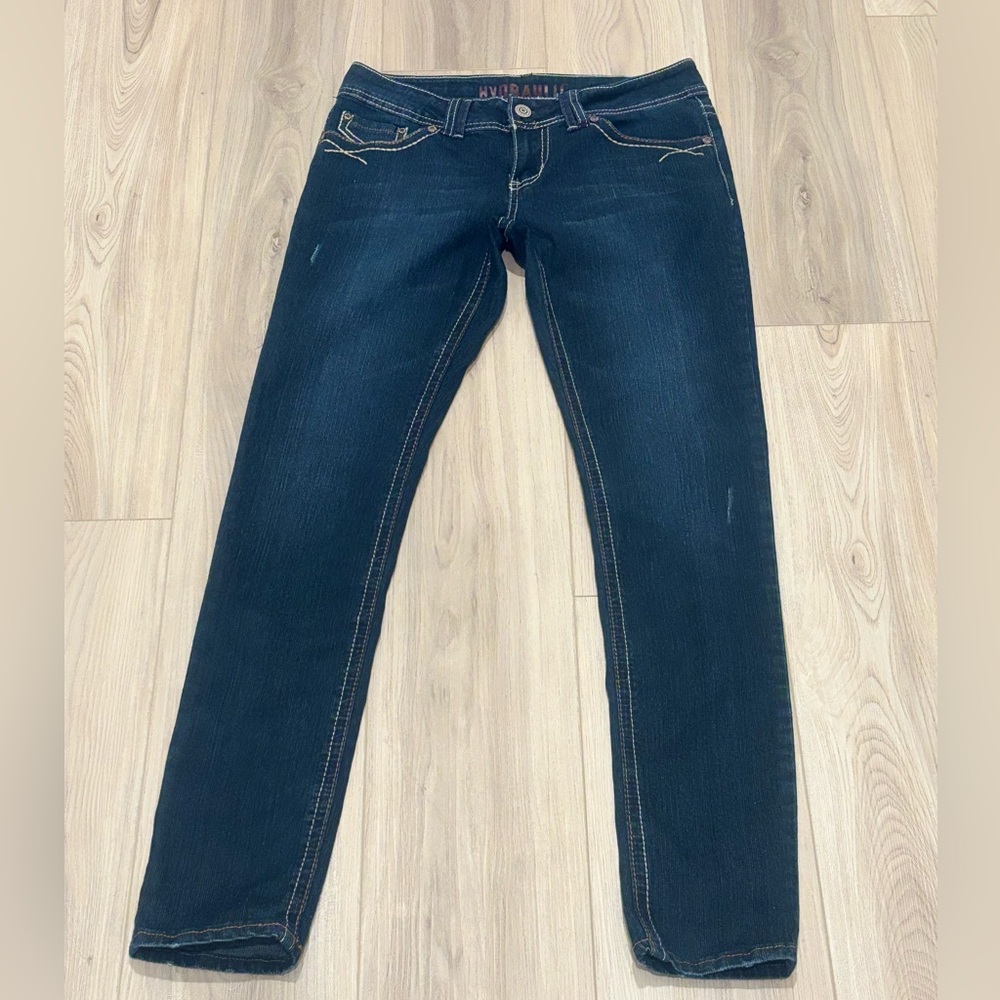 Hydraulic Women's Deep Blue Skinny Leg Jeans Size: 9/10